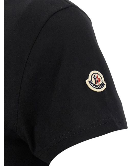 Moncler Black Logo Patch T-Shirt