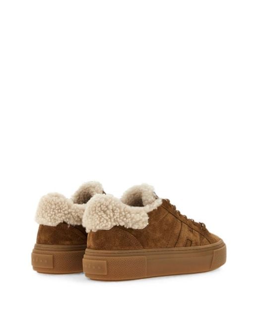 Hogan Brown Solid Sneakers
