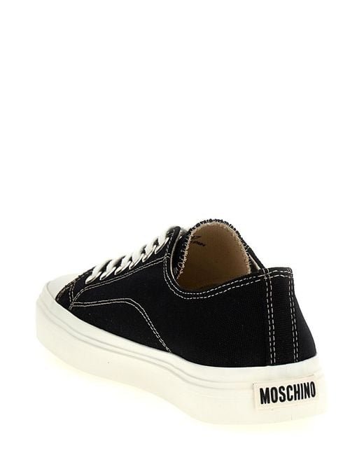 Moschino Black Canvas Sneakers