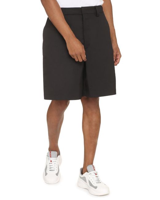 Valentino Gray Solid Shorts for men