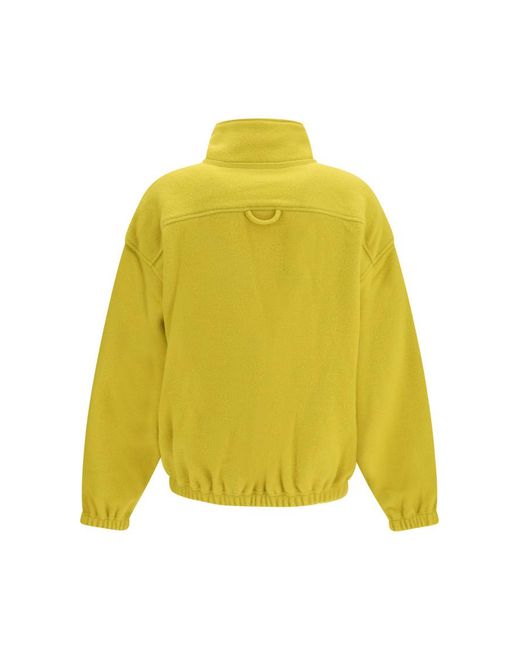 Rier Yellow Solid Mock Collar Jacket