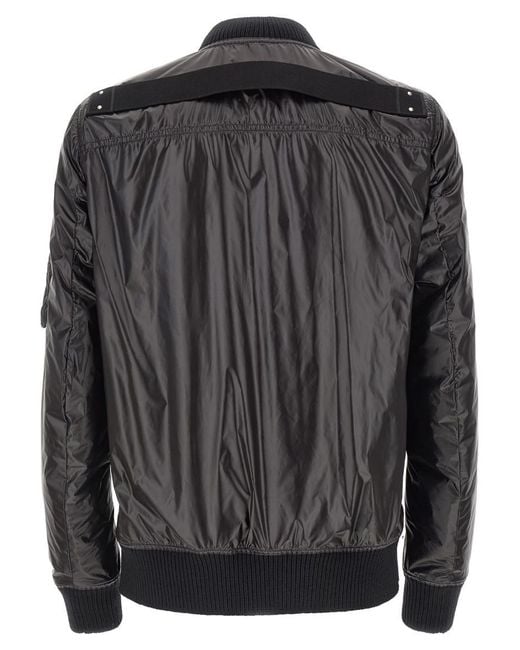 Rick Owens Black Solid Bomber Jacket for men