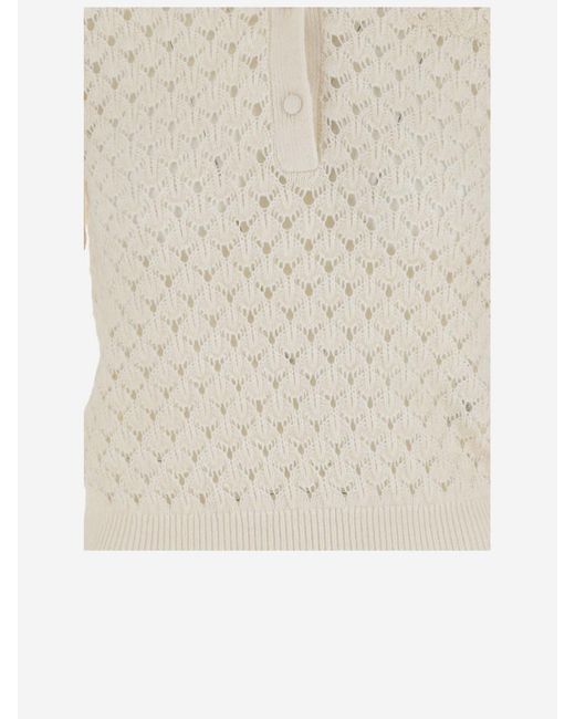 Chloé White Wool And Silk Blend Sweater