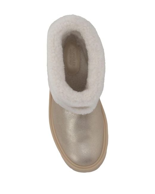 Moncler Natural Solid Round Toe Boots