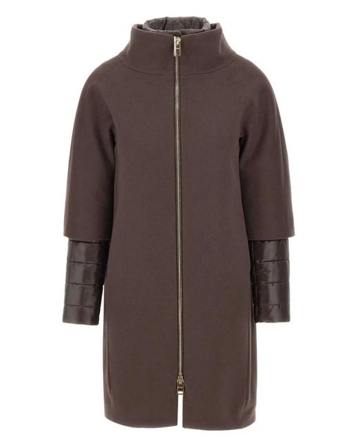 Herno Brown Long-Sleeve Coat