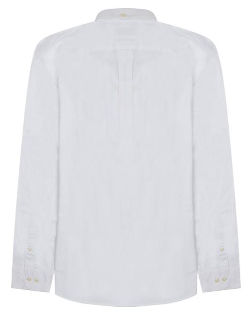 Barbour White Button Down Shirt for men