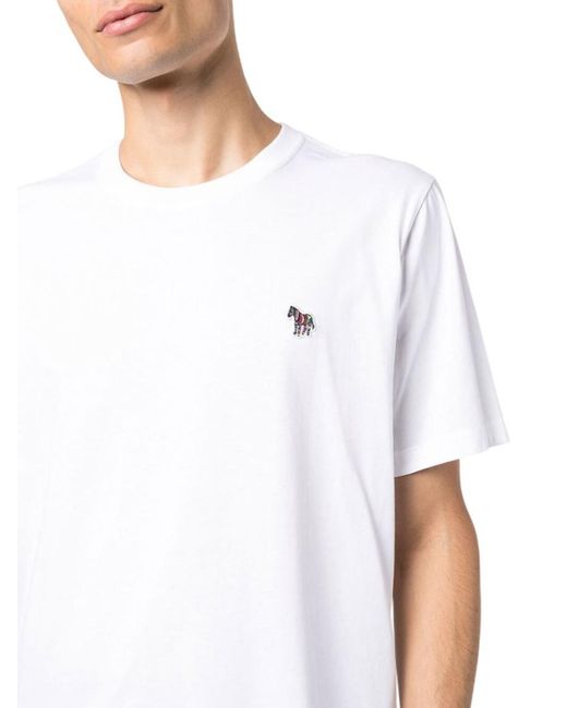 Paul Smith White Logo Patch T-Shirt for men