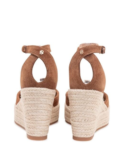 Boss Pink Ankle-Strap Wedges