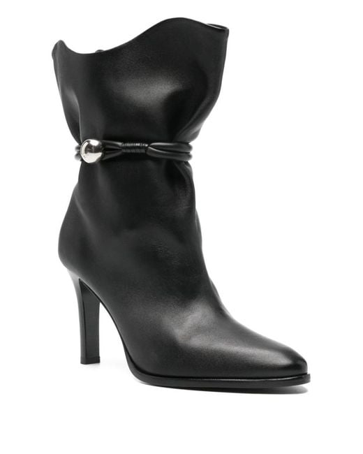 Isabel Marant Black Solid Leather Boots