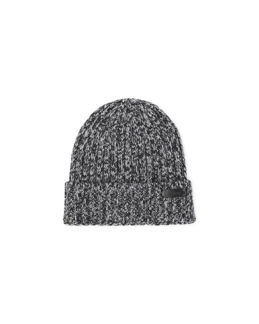 Brioni Gray Knitted Beanie Cap for men