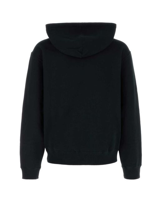 Jil Sander Black Regular Solid Hoodie for men