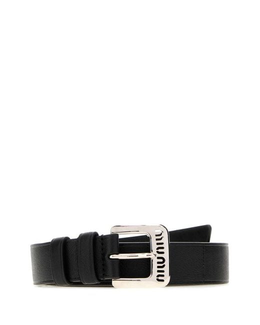 Miu Miu White Solid Formal Belt