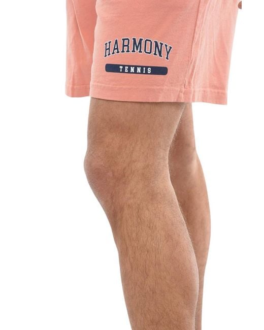 Harmony Black Regular Logo Shorts for men