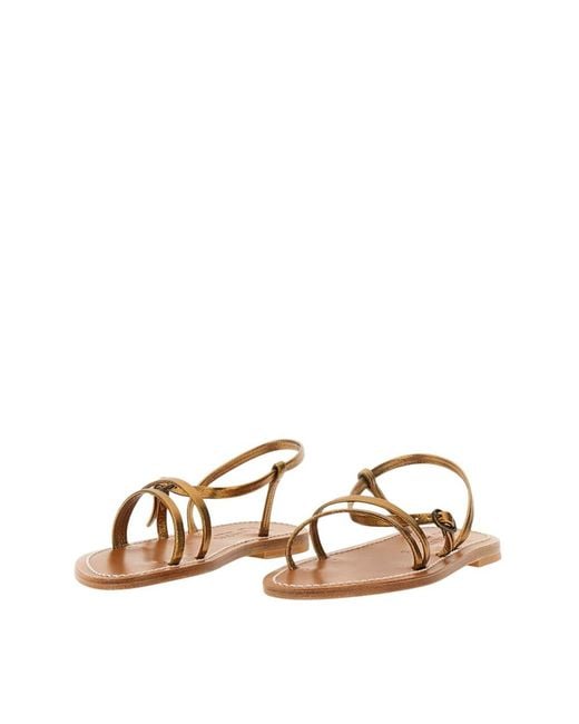 K. Jacques Brown Open-Toe Sandals