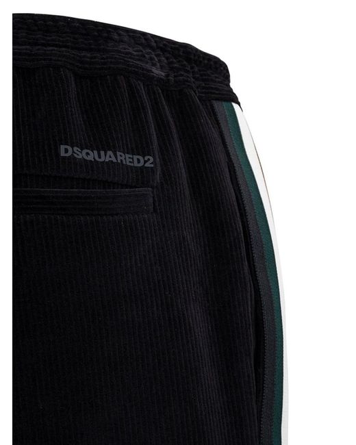 DSquared² Black Relaxed Drawstring Pants