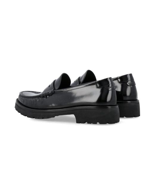 Saint Laurent Black Leather Loafers