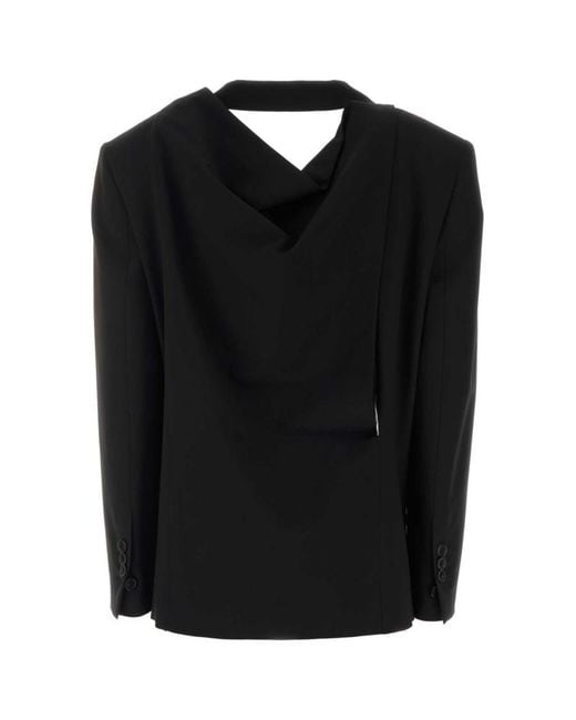 DSquared² Black Solid Shawl Lapel Jacket