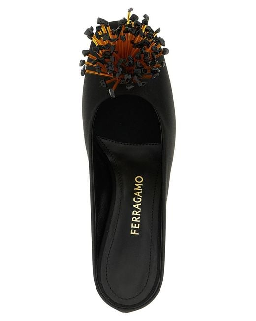 Ferragamo Black 'Safi' Mules