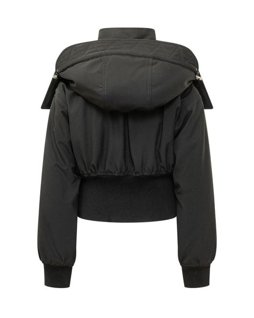 DSquared² Black Wool Mini Puffer