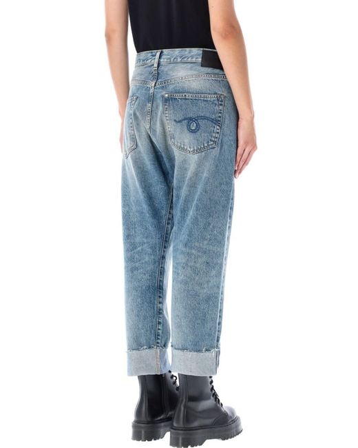 R13 Blue Crossover Jeans