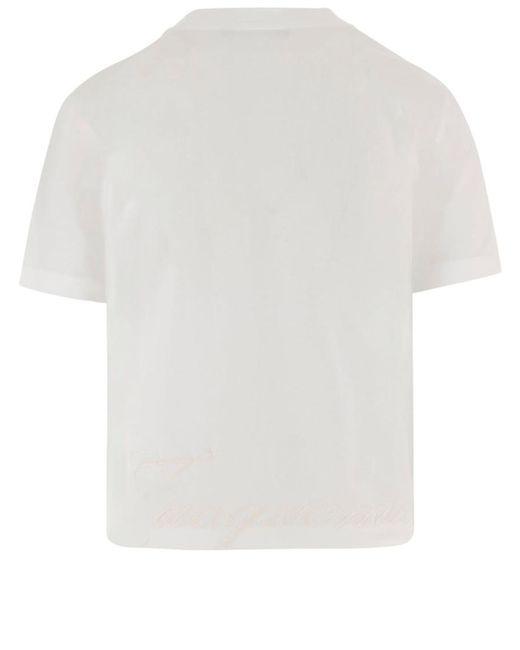 Jacquemus White Solid Crew Neck T-Shirt