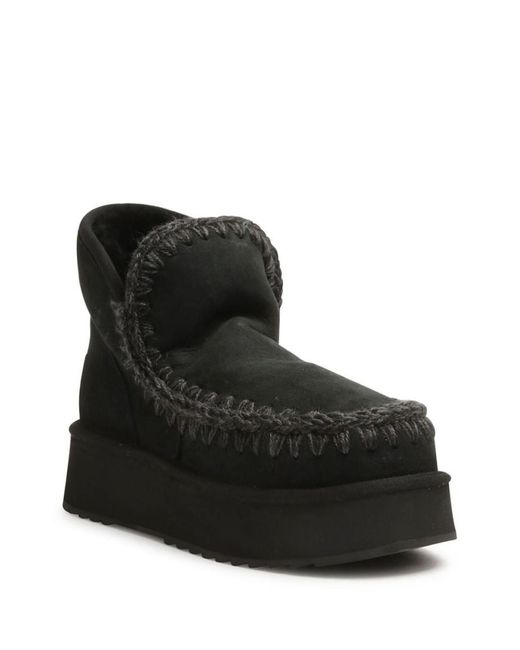 Mou Black Mini Eskimo Boots