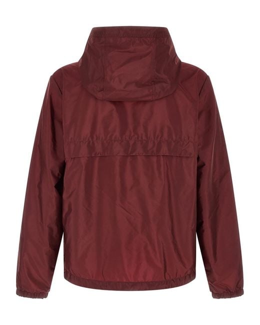 Moncler Red Solid Hood Jacket for men