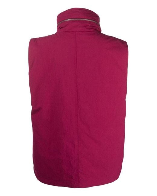 Moncler Pink Logo Mock Collar Jacket