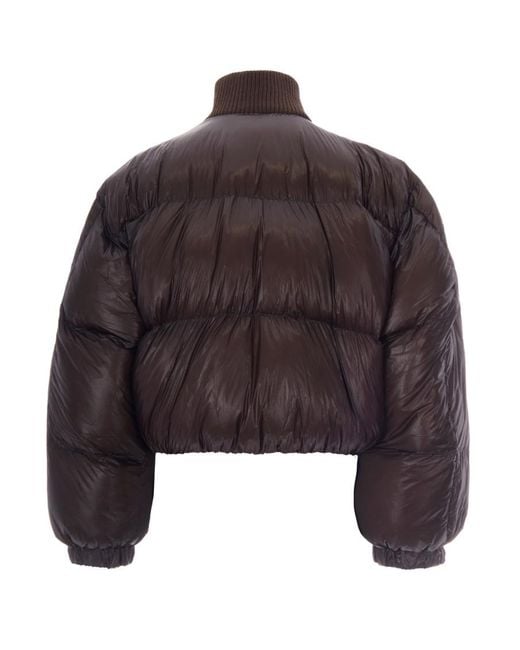 DIESEL Brown Solid Turtle Neck Jacket