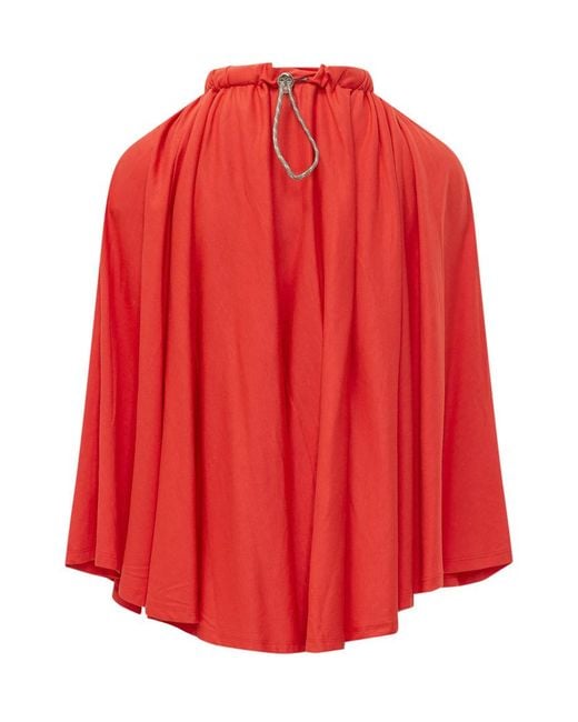 Coperni Red Solid Halter Neck Top