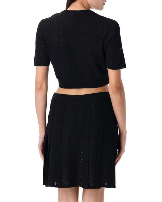 Givenchy Black Monogram Cropped T-Shirt