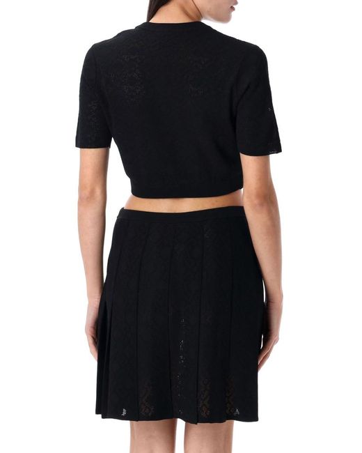 Givenchy Black Monogram Cropped T-Shirt