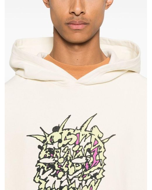 Brain Dead White Scrambled Head Hoodie for men