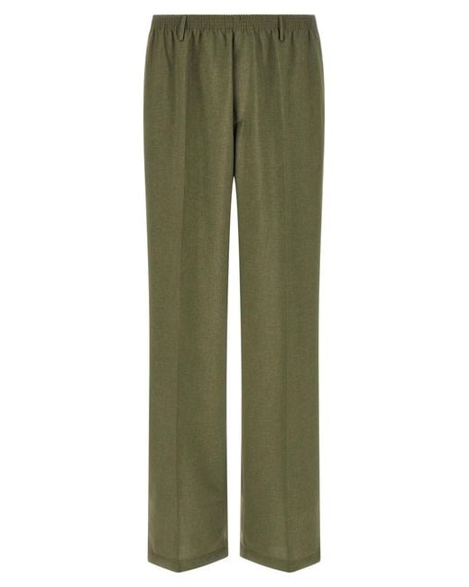 Cellar Door Green Straight Elasticated Trousers for men