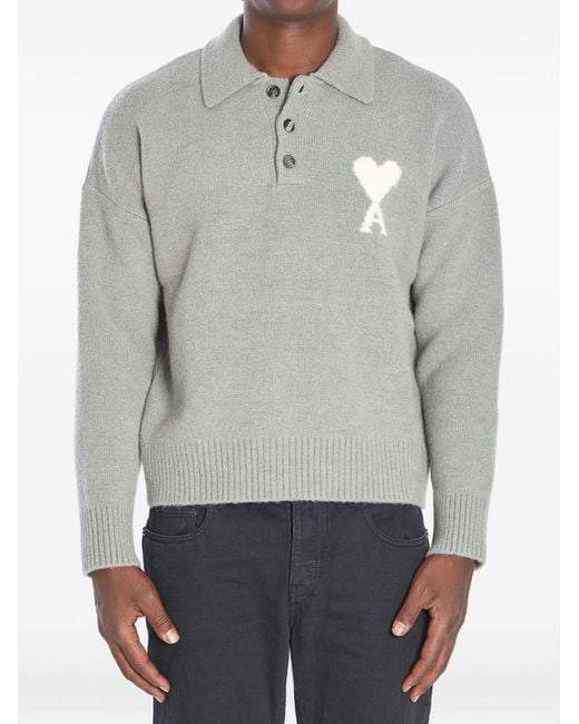 AMI Gray Polo Shirts for men