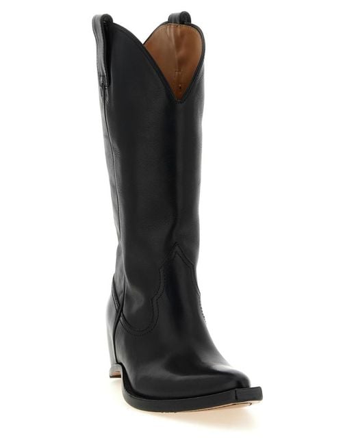 Maison Margiela Black Solid Heel-Less Boots