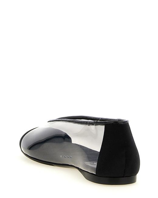 Moschino Black Solid Ballet Flats