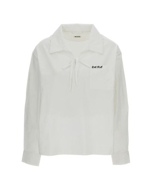 Bode White Regular Solid Shirt