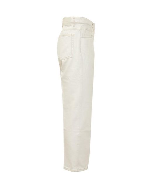 AMI White Regular Solid Jeans for men
