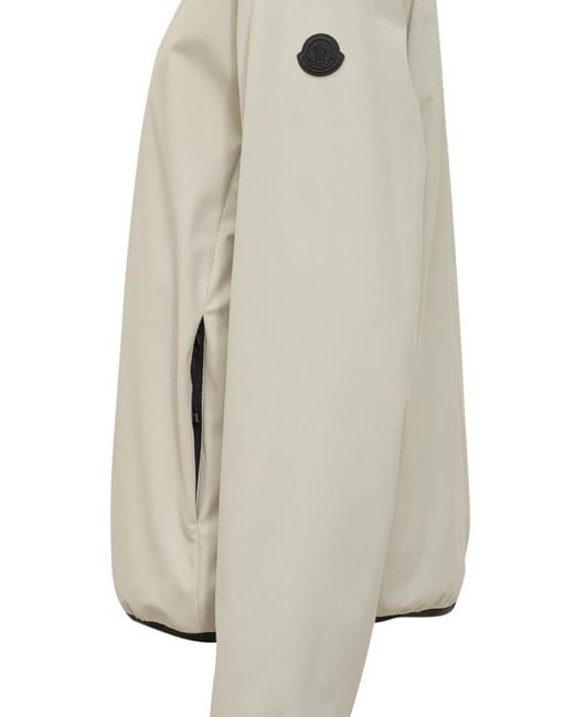 Moncler White Solid Hood Jacket for men
