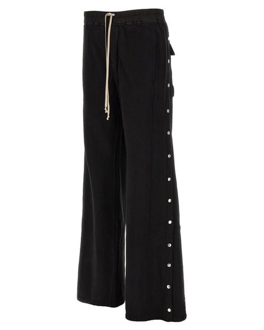 Rick Owens Black Drawstring Trousers for men