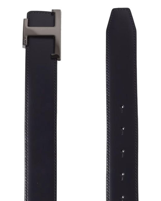 Tod's Blue Solid Belt for men