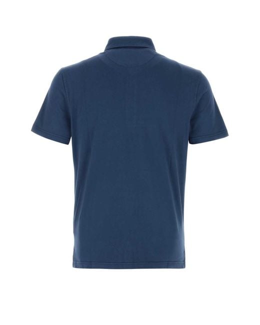 Fedeli Blue Solid Polo for men
