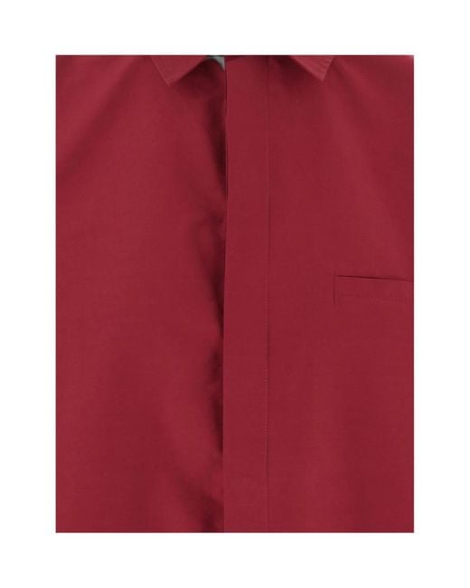 Sa Su Phi Red Relaxed Solid Shirt