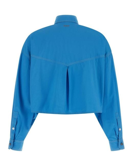 Versace Blue 'Medusa' Button Shirt