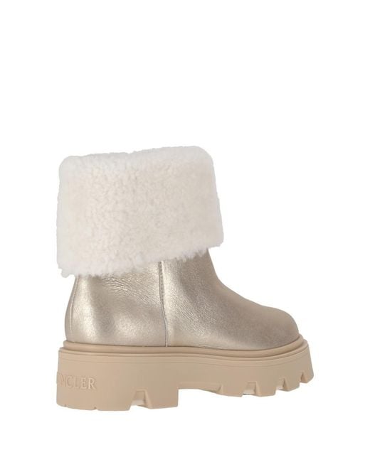 Moncler Natural Solid Round Toe Boots