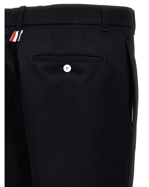 Thom Browne Blue Flat Front Pants for men