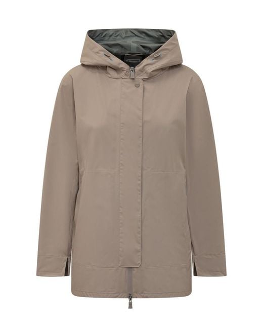 Herno Gray Solid Hood Jacket