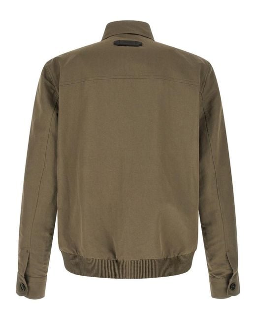 Brioni Green Solid Jacket for men