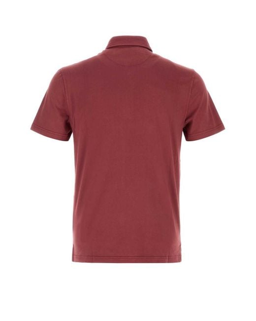 Fedeli Red Solid Regular Polo for men